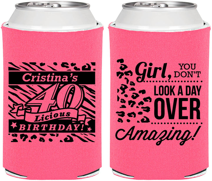 Personalized Birthday Can Coolers - 40th | 20224