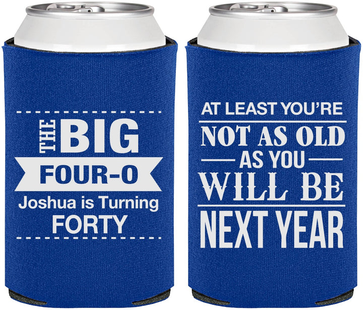 Personalized Birthday Can Coolers - 40th | 20225