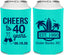 Personalized Birthday Can Coolers - 40th Beach | 20226