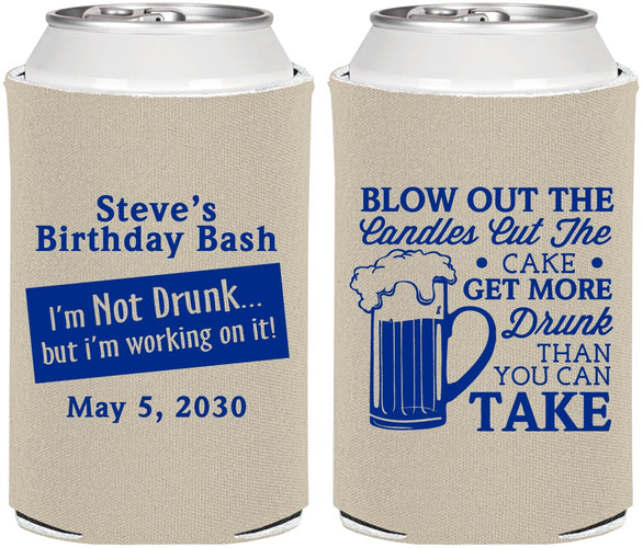 Personalized Birthday Can Coolers - Beer Drunk | 20232