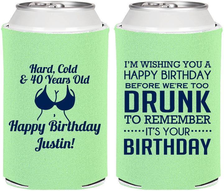 Personalized Birthday Can Coolers - 40th | 20237