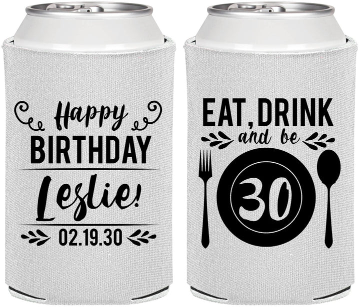 Personalized Birthday Can Coolers - 30th | 20240