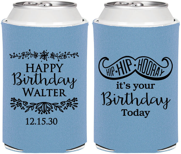 Personalized Birthday Can Coolers - Hip Hip Hooray | 20250