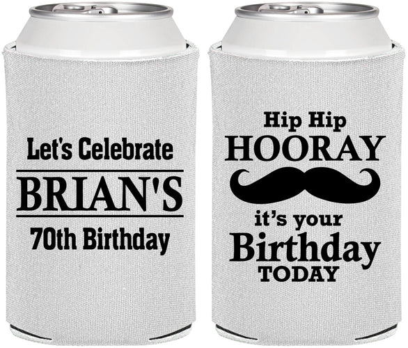 Personalized Birthday Can Coolers - 70th | 20251