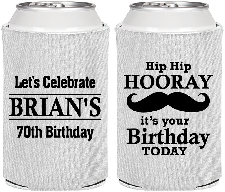 Personalized Birthday Can Coolers - 70th | 20251