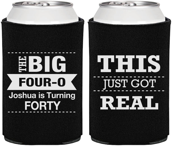 Personalized Birthday Can Coolers - 40th | 20254