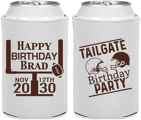 Personalized Birthday Can Coolers - Football | 20256