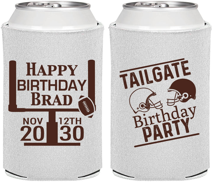 Personalized Birthday Can Coolers - Football | 20256