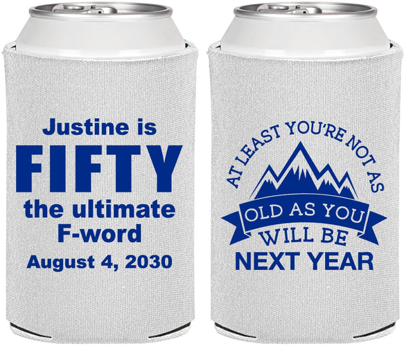 Personalized Birthday Can Coolers - 50th | 20268