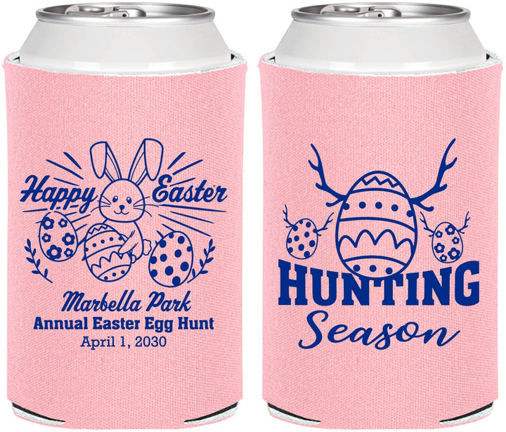 Personalized Easter Can Coolers - Bunny Egg Hunt | 210003