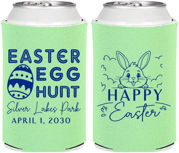 Personalized Easter Can Coolers - Egg Hunt Bunny | 210005