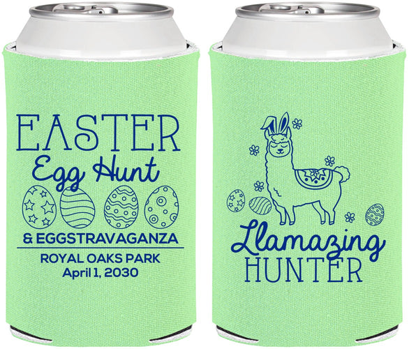 Personalized Easter Can Coolers - Llama Eggs | 210009