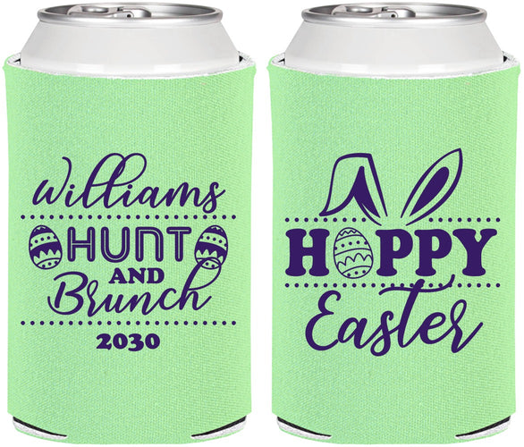 Personalized Easter Can Coolers - Hoppy Bunny Eggs | 210012