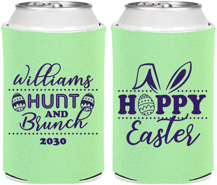 Personalized Easter Can Coolers - Hoppy Bunny Eggs | 210012