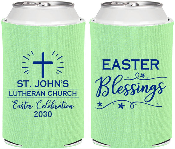 Personalized Easter Can Coolers - Easter Blessings Church | 210029