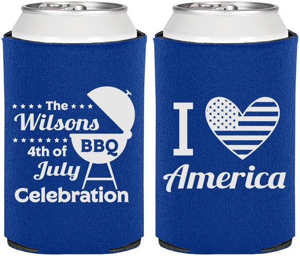 Personalized 4th Of July Can Coolers - Barbecue Bbq | 220007
