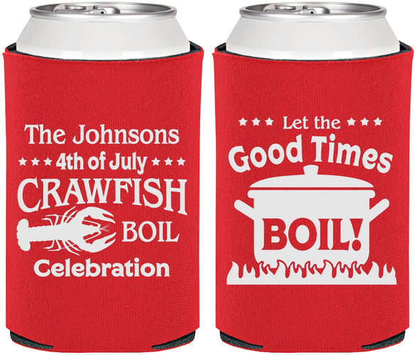 Personalized 4th Of July Can Coolers - Crawfish Boil | 220010