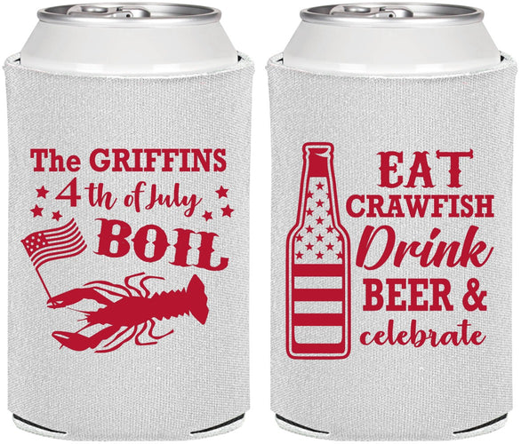 Personalized 4th Of July Can Coolers - Crawfish Boil | 220012