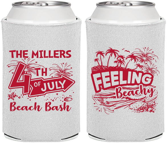 Personalized 4th Of July Can Coolers - Feeling Beachy | 220024