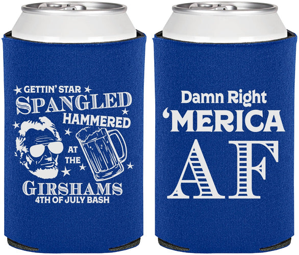 Personalized 4th Of July Can Coolers - Merica Af | 220031