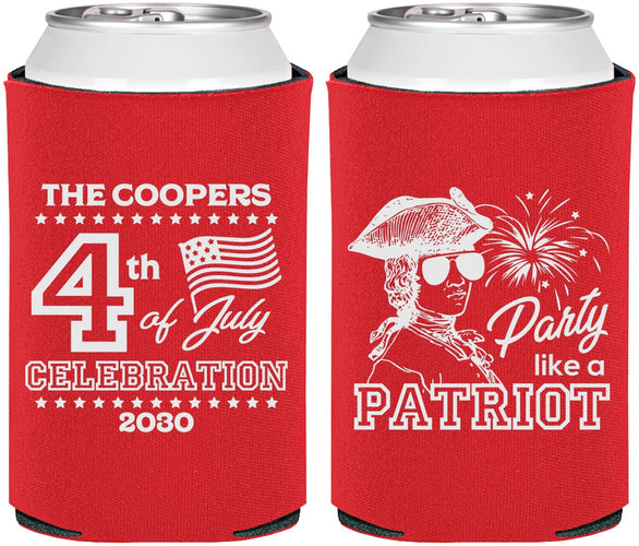 Personalized 4th Of July Can Coolers - Patriot | 220038