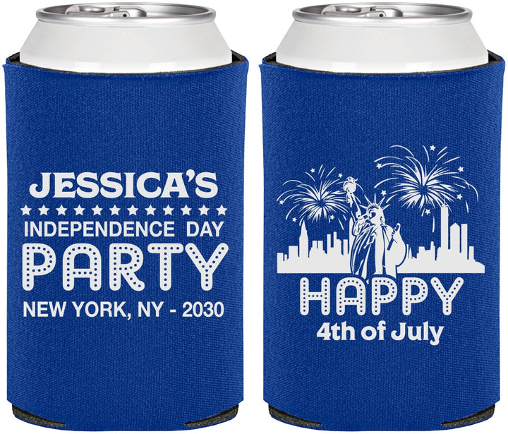 Personalized 4th Of July Can Coolers - New York | 220039