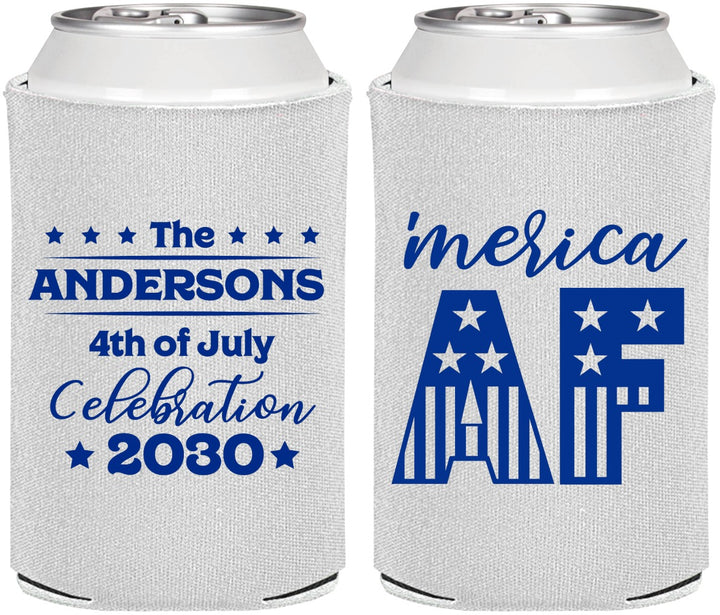 Personalized 4th Of July Can Coolers - Merica Af | 220041