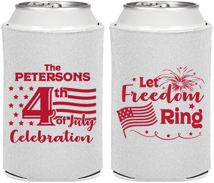 Personalized 4th Of July Can Coolers - Fireworks | 220048
