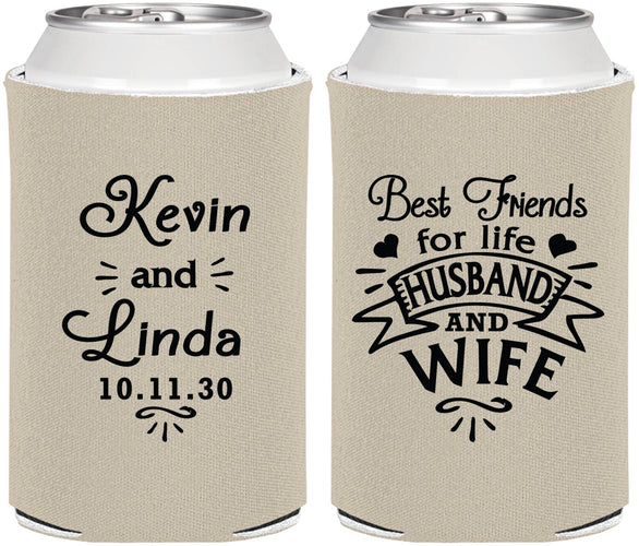 Personalized Wedding Can Coolers - Best Friends | 221