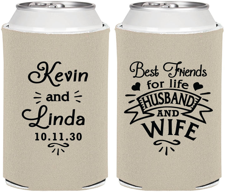 Personalized Wedding Can Coolers - Best Friends | 221