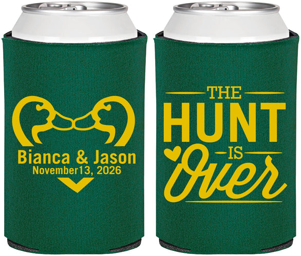 Personalized Wedding Can Coolers - The Hunt Is Over Duck | 227