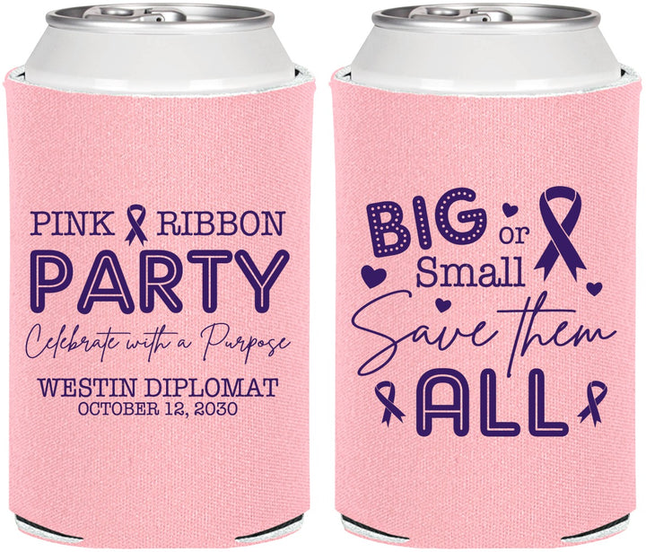 Personalized Awareness Can Coolers - Pink Ribbon | 230004