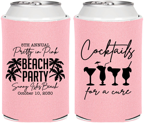 Personalized Awareness Can Coolers - Beach Party | 230007