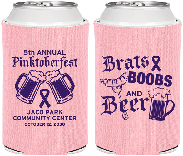 Personalized Awareness Can Coolers - Brats Boobs Beer | 230012