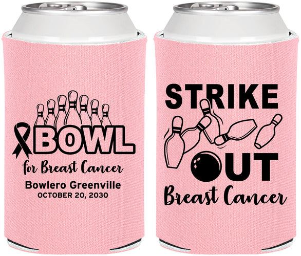 Personalized Awareness Can Coolers - Bowling Strike Out | 230015