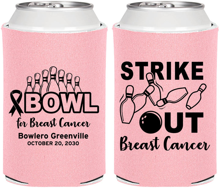 Personalized Awareness Can Coolers - Bowling Strike Out | 230015