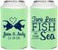 Personalized Wedding Can Coolers - Two Less Fish In The Sea | 231