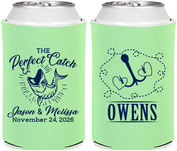 Personalized Wedding Can Coolers - The Perfect Catch | 232