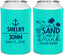 Personalized Wedding Can Coolers - Sun Sand Drink In My Hand | 233