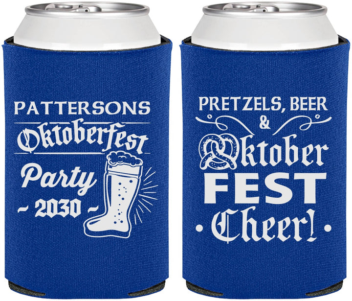 Personalized Oktoberfest Can Coolers - Pretzel | 240001