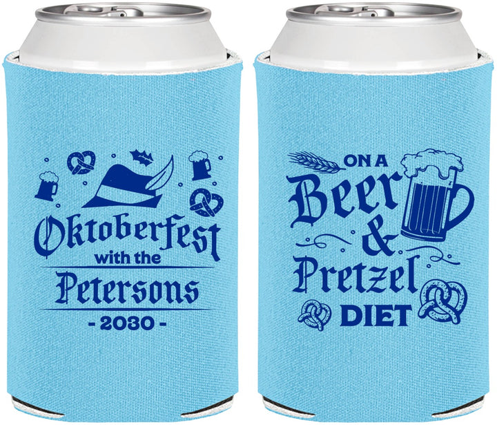 Personalized Oktoberfest Can Coolers - Pretzel | 240012