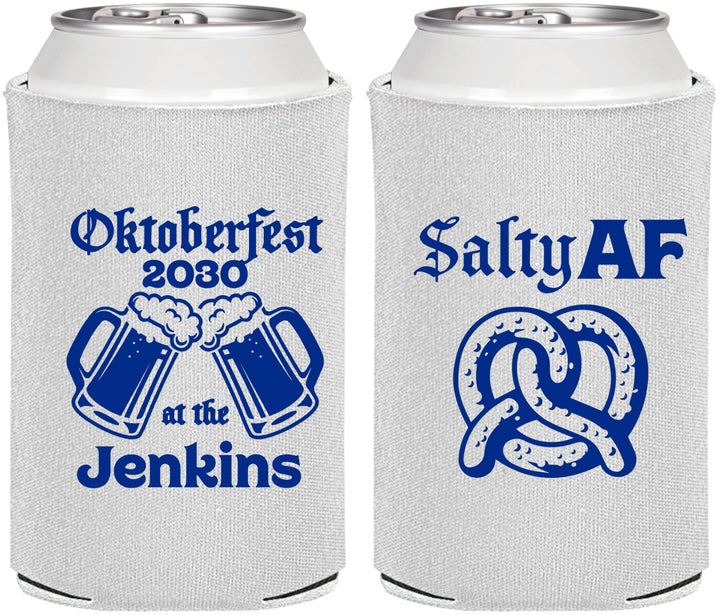 Personalized Oktoberfest Can Coolers - Pretzel Salty Af | 240015