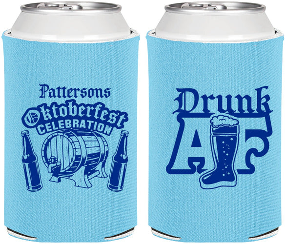 Personalized Oktoberfest Can Coolers - Drunk Af | 240016
