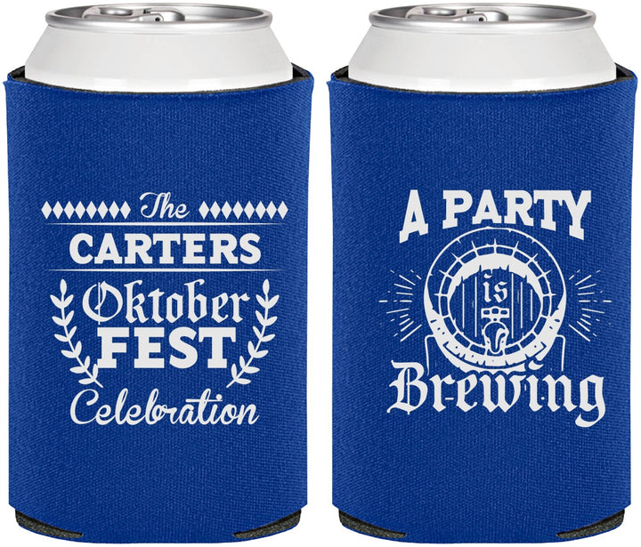 Personalized Oktoberfest Can Coolers - Beer Keg | 240017