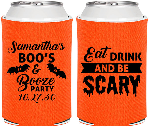 Personalized Halloween Can Coolers - Boo Booze Scary | 250000