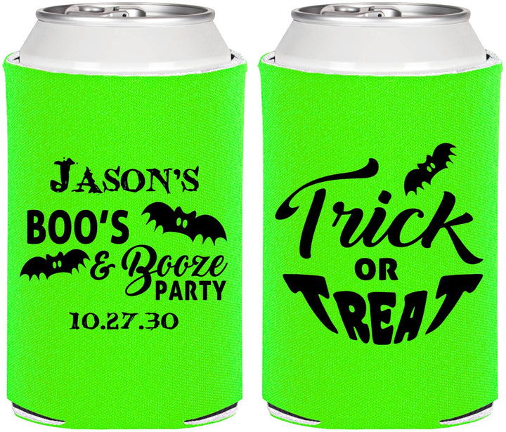Personalized Halloween Can Coolers - Trick Or Treat | 250002
