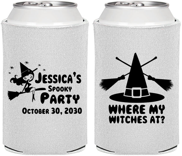 Personalized Halloween Can Coolers - Witches | 250005