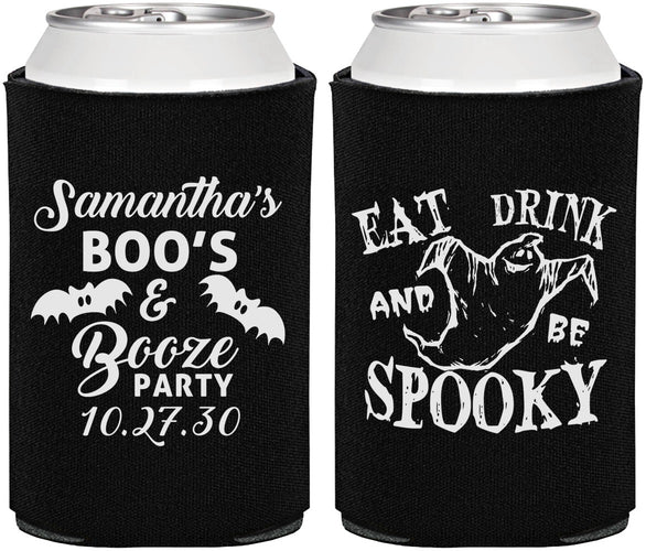 Personalized Halloween Can Coolers - Ghost Spooky Boo | 250007