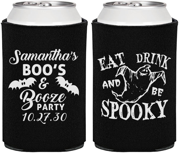 Personalized Halloween Can Coolers - Ghost Spooky Boo | 250007