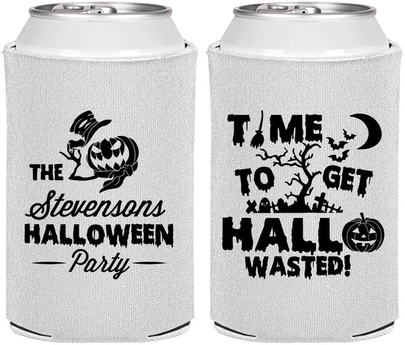 Personalized Halloween Can Coolers - Hallowasted Pumpkin | 250013